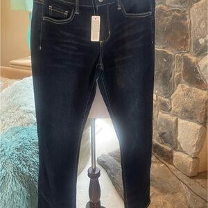 Arizona Jean Company Women’s Jr Sz 5 Flare Stretch Dark Denim Wash Jeans New W/T